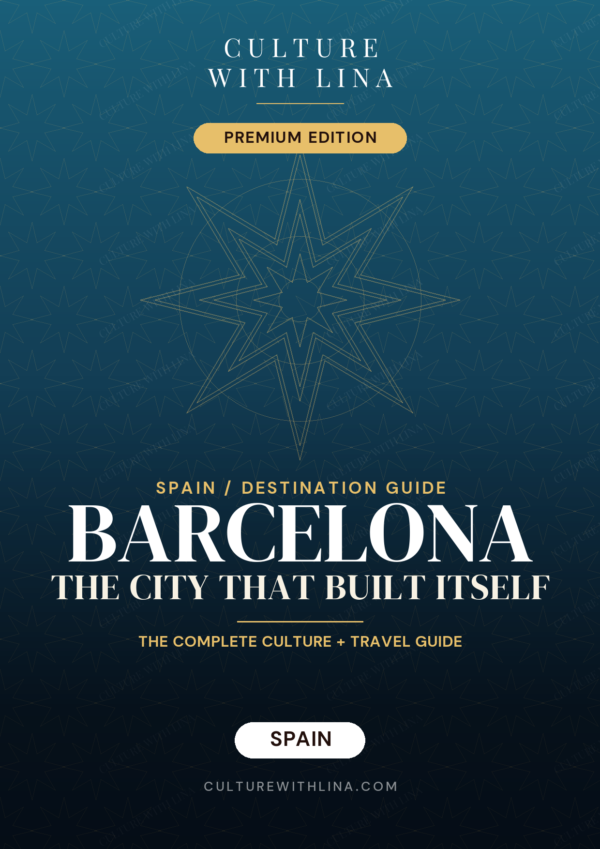 Home 8 Barcelona travel guide cover, Culture With Lina illustrated PDF