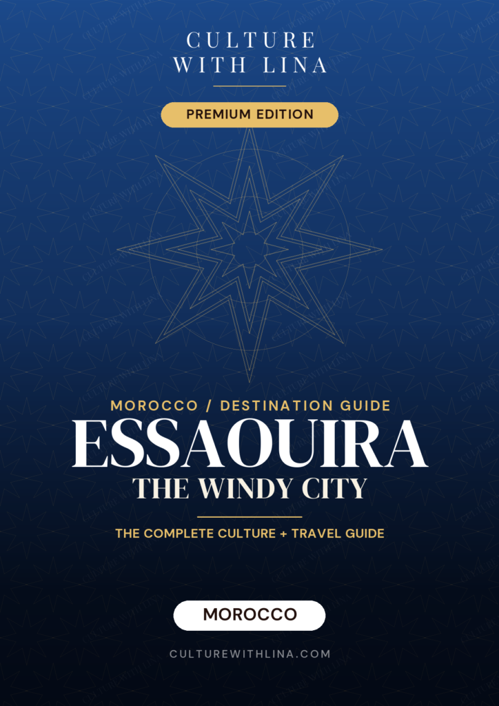 Essaouira travel guide cover, The Windy City, Culture With Lina illustrated PDF
