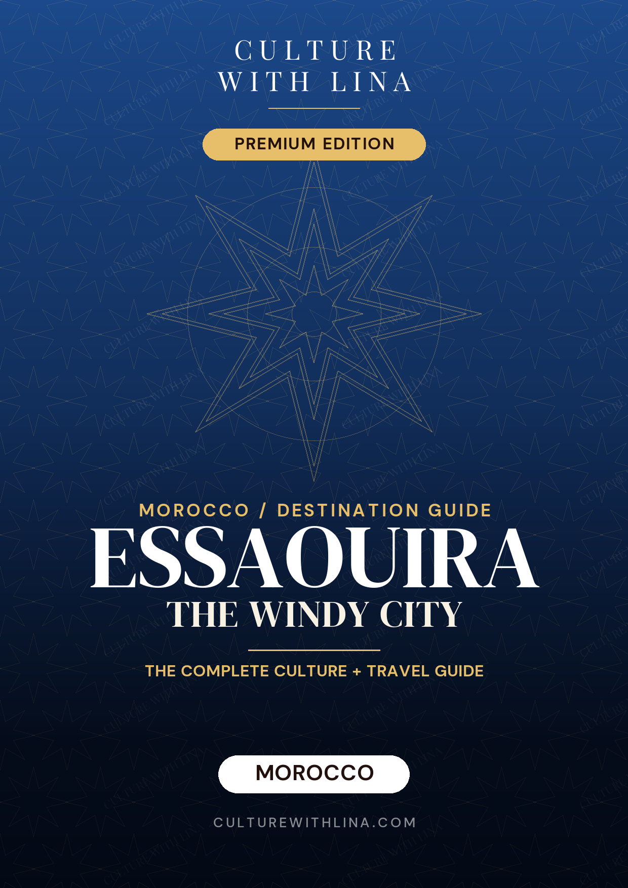 Essaouira — The Windy City | Culture & Travel Guide 1 Essaouira travel guide cover, The Windy City, Culture With Lina illustrated PDF