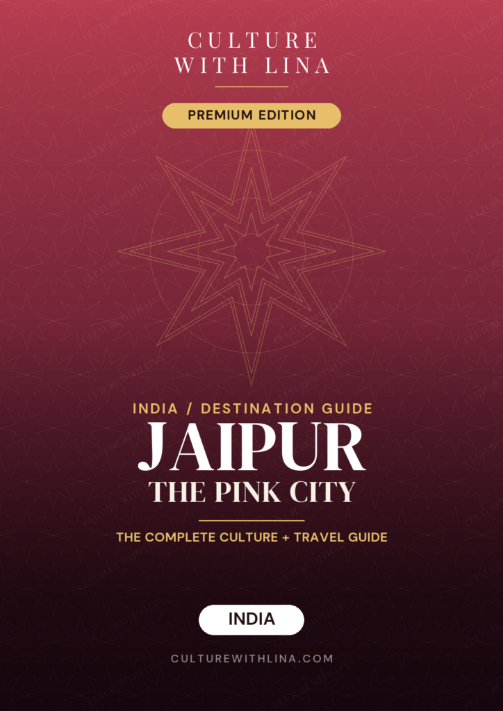 Jaipur travel guide cover, The Pink City, Culture With Lina illustrated PDF