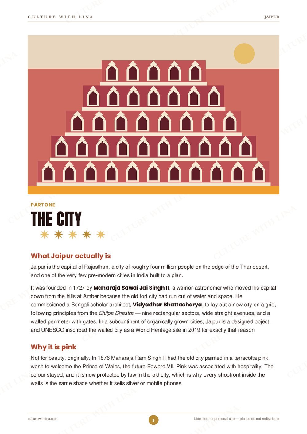 Jaipur — The Pink City | Culture & Travel Guide 3 Jaipur guide - illustrated chapter opener