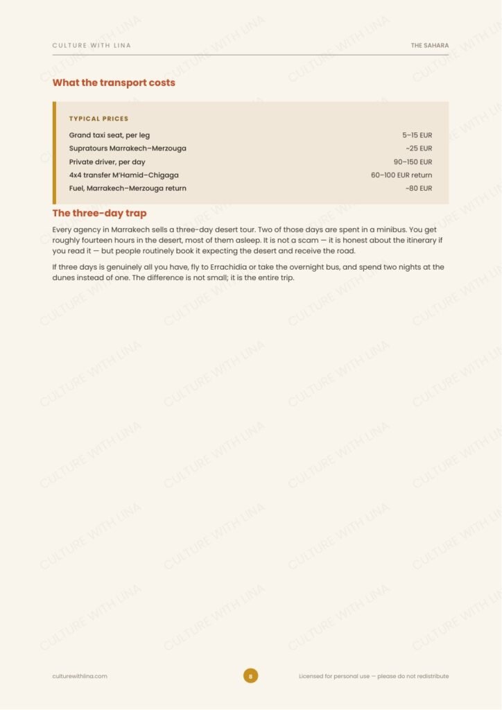 Inside the Sahara Travel Guide (Morocco) PDF
