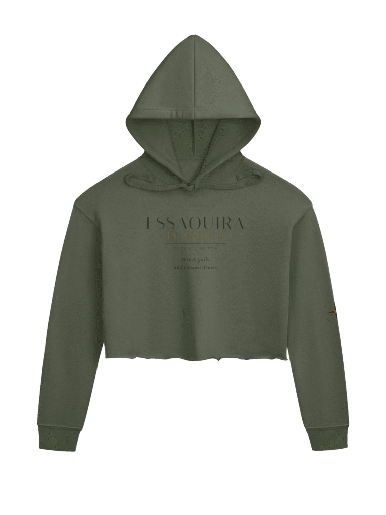Home 24 Essaouira in Indigo Crop Hoodie