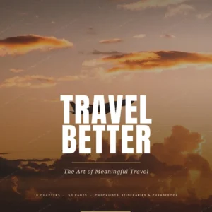 Travel Better guide cover — the 50-page Culture With Lina travel guide, premium edition